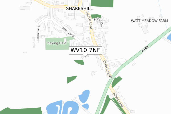 WV10 7NF map - large scale - OS Open Zoomstack (Ordnance Survey)