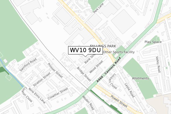 WV10 9DU map - large scale - OS Open Zoomstack (Ordnance Survey)