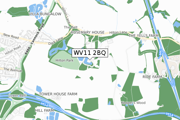 WV11 2BQ map - small scale - OS Open Zoomstack (Ordnance Survey)