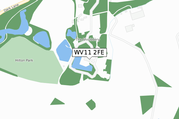 WV11 2FE map - large scale - OS Open Zoomstack (Ordnance Survey)