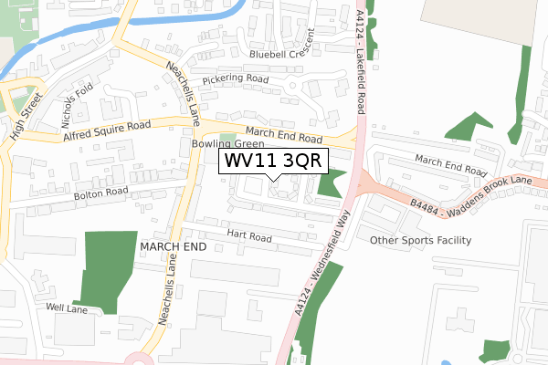 WV11 3QR map - large scale - OS Open Zoomstack (Ordnance Survey)