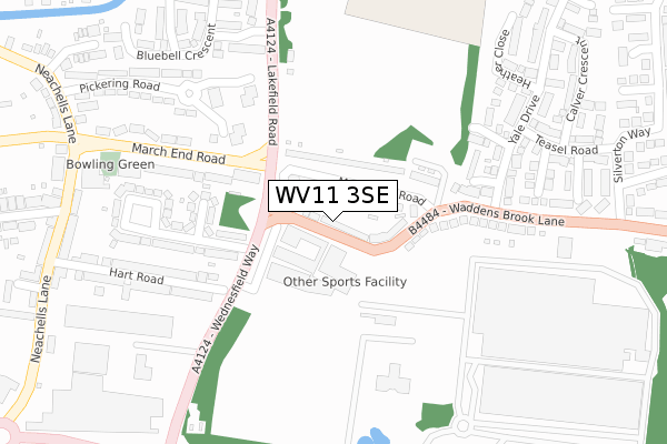 WV11 3SE map - large scale - OS Open Zoomstack (Ordnance Survey)