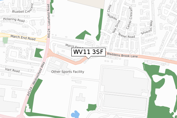 WV11 3SF map - large scale - OS Open Zoomstack (Ordnance Survey)