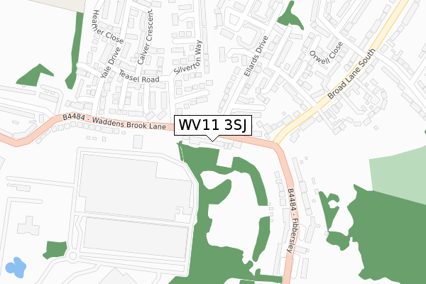 WV11 3SJ map - large scale - OS Open Zoomstack (Ordnance Survey)