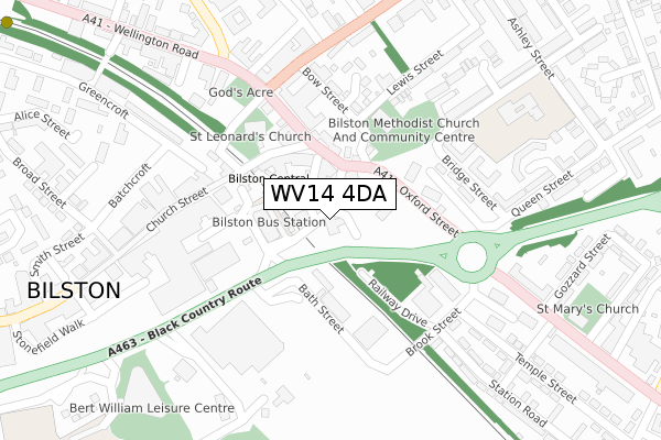 WV14 4DA map - large scale - OS Open Zoomstack (Ordnance Survey)