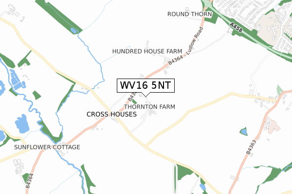 WV16 5NT map - small scale - OS Open Zoomstack (Ordnance Survey)