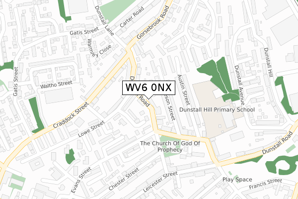 WV6 0NX map - large scale - OS Open Zoomstack (Ordnance Survey)