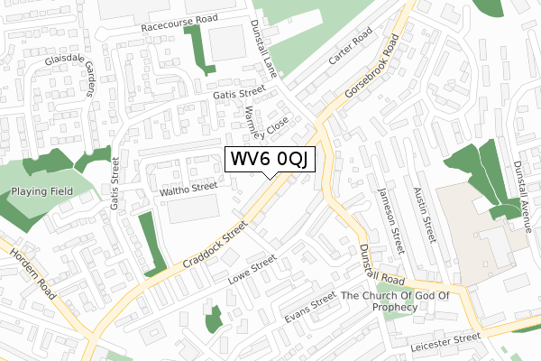 WV6 0QJ map - large scale - OS Open Zoomstack (Ordnance Survey)