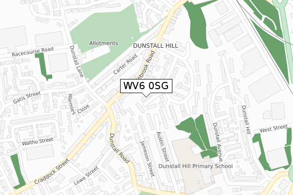 WV6 0SG map - large scale - OS Open Zoomstack (Ordnance Survey)