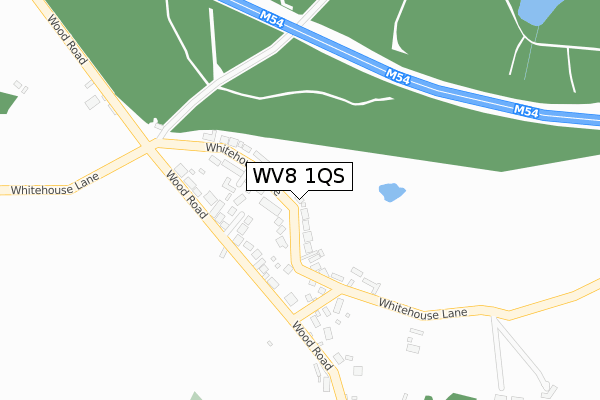 WV8 1QS map - large scale - OS Open Zoomstack (Ordnance Survey)