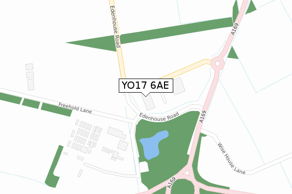 YO17 6AE map - large scale - OS Open Zoomstack (Ordnance Survey)