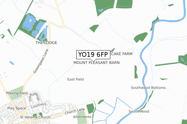 YO19 6FP map - small scale - OS Open Zoomstack (Ordnance Survey)