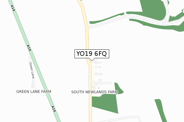 YO19 6FQ map - large scale - OS Open Zoomstack (Ordnance Survey)