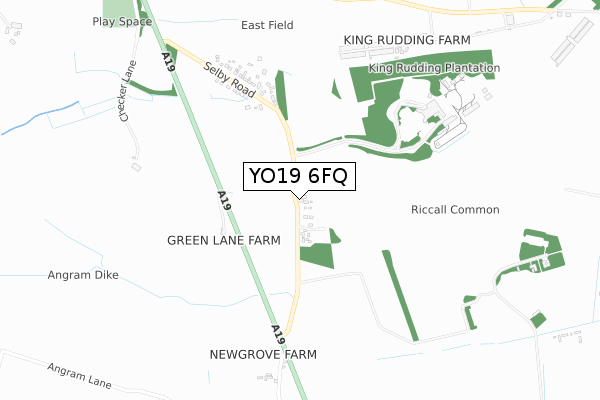 YO19 6FQ map - small scale - OS Open Zoomstack (Ordnance Survey)