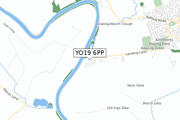 YO19 6PP map - small scale - OS Open Zoomstack (Ordnance Survey)