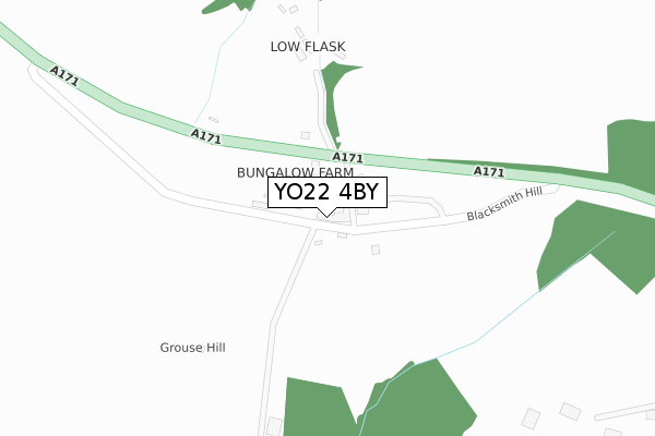 YO22 4BY map - large scale - OS Open Zoomstack (Ordnance Survey)