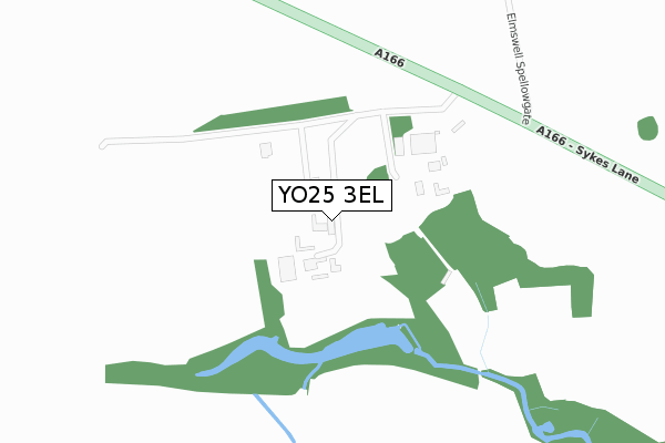 YO25 3EL map - large scale - OS Open Zoomstack (Ordnance Survey)