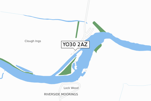 YO30 2AZ map - large scale - OS Open Zoomstack (Ordnance Survey)