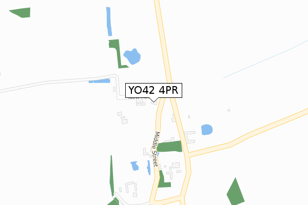 YO42 4PR map - large scale - OS Open Zoomstack (Ordnance Survey)