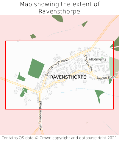 Map showing extent of Ravensthorpe as bounding box