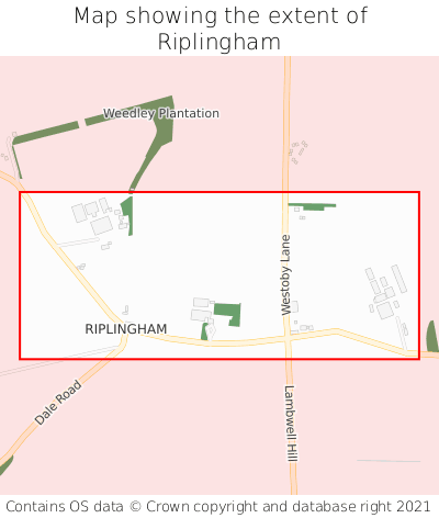 Map showing extent of Riplingham as bounding box