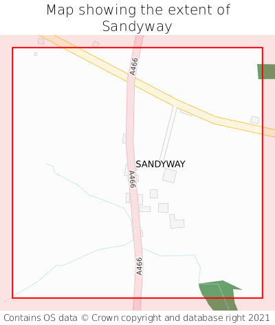 Map showing extent of Sandyway as bounding box