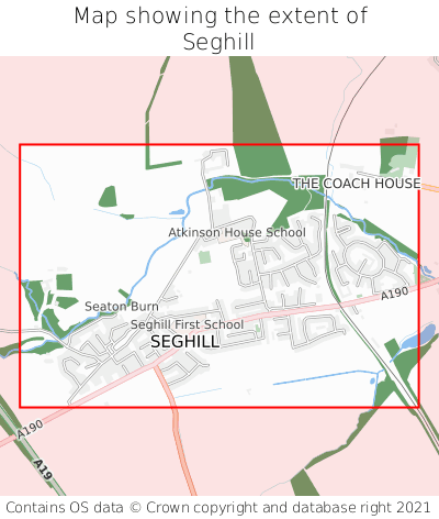 Map showing extent of Seghill as bounding box
