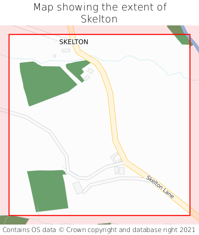 Map showing extent of Skelton as bounding box