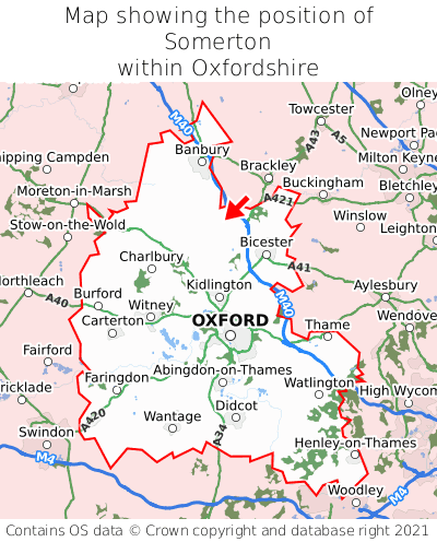 Somerton Ox25 Map Position In Oxfordshire 000001 