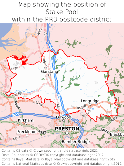 Map showing location of Stake Pool within PR3