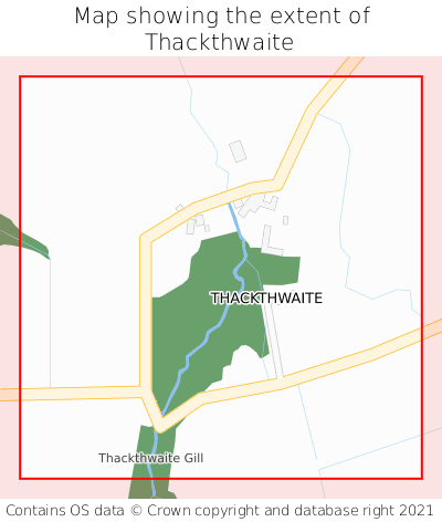 Map showing extent of Thackthwaite as bounding box