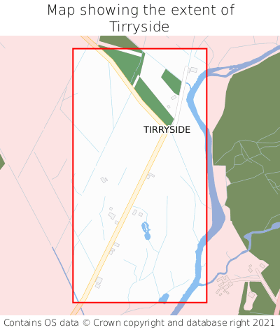 Map showing extent of Tirryside as bounding box