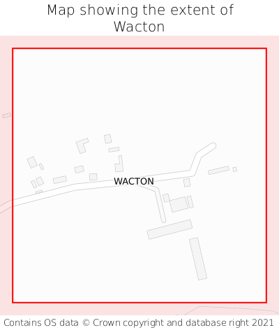 Map showing extent of Wacton as bounding box