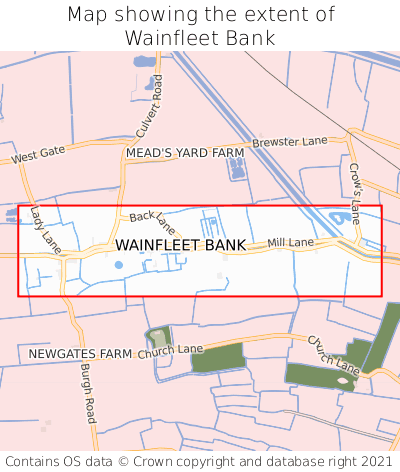 Map showing extent of Wainfleet Bank as bounding box