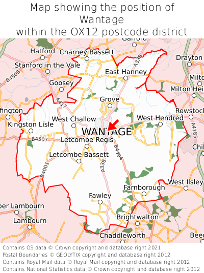 Wantage Map Position In Ox12 000001 