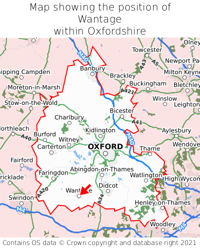 Wantage Map Position In Oxfordshire 000001 