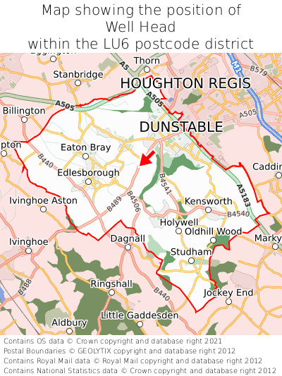 Map showing location of Well Head within LU6