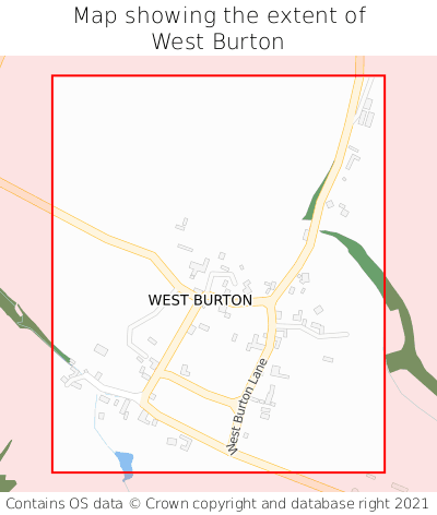 Map showing extent of West Burton as bounding box