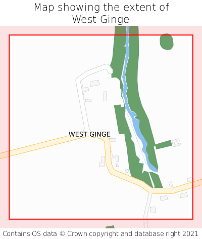 Map showing extent of West Ginge as bounding box