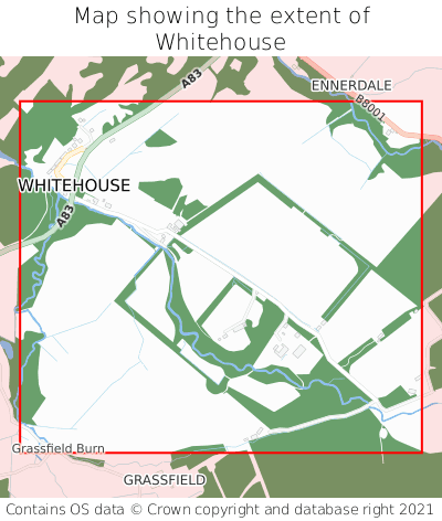 Map showing extent of Whitehouse as bounding box