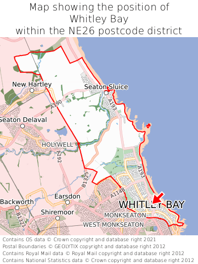 Whitley Bay Map Position In Ne26 000001 