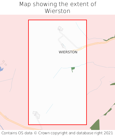 Map showing extent of Wierston as bounding box