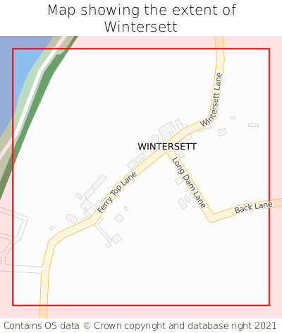 Map showing extent of Wintersett as bounding box